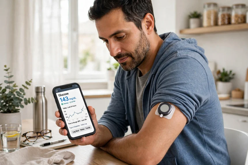 Wearable glucose sensor illustrating advances in personalised medicine